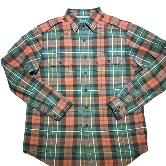 Polo Ralph Lauren Mens Size Large Crimson and Green Long Sleeve Casual Shirt - Picture 1 of 4